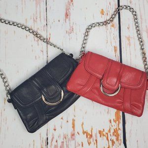 Lot of 2-Chain Clutches in Red and Black
